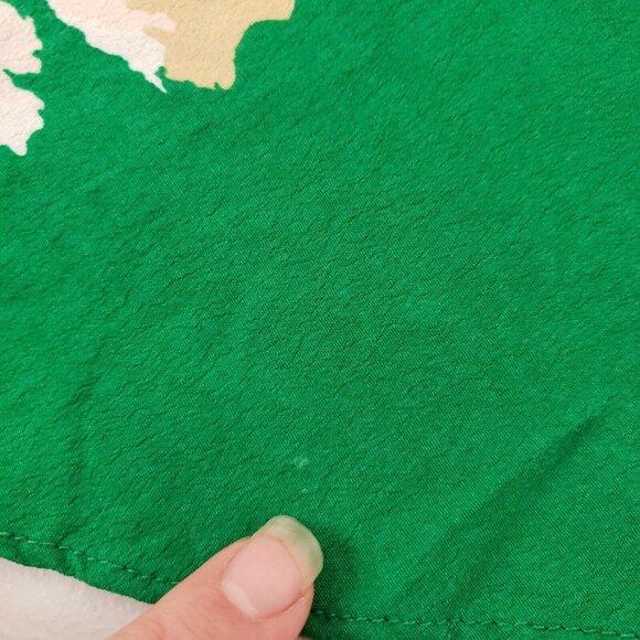 Free People Womens Neon Garden Floral Mini Dress Size 10 Green V Neck Bohemian - Picture 12 of 12